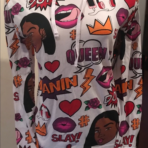 On Fire multi print hoodie - Picture 6 of 6